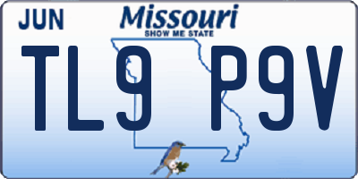 MO license plate TL9P9V