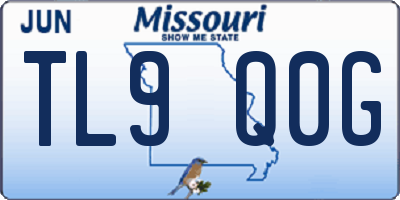MO license plate TL9Q0G