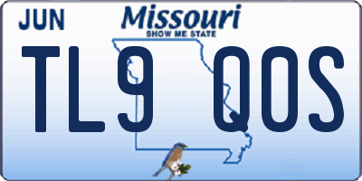 MO license plate TL9Q0S