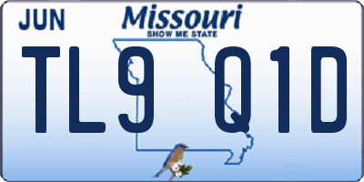 MO license plate TL9Q1D