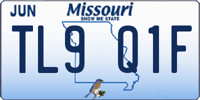 MO license plate TL9Q1F