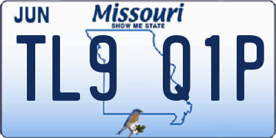 MO license plate TL9Q1P