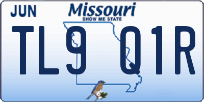 MO license plate TL9Q1R