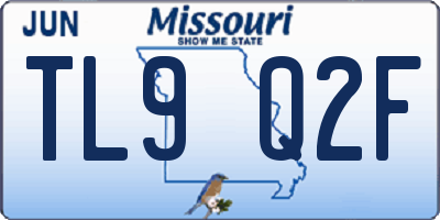 MO license plate TL9Q2F