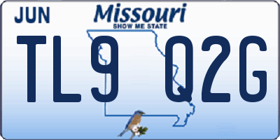 MO license plate TL9Q2G