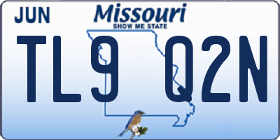 MO license plate TL9Q2N