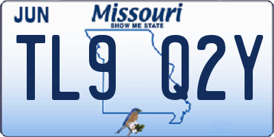 MO license plate TL9Q2Y