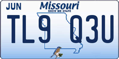 MO license plate TL9Q3U