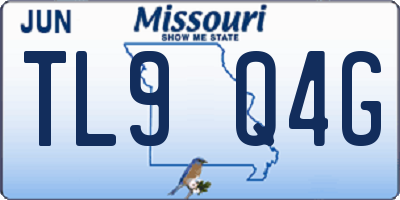 MO license plate TL9Q4G