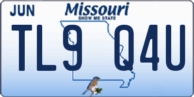 MO license plate TL9Q4U