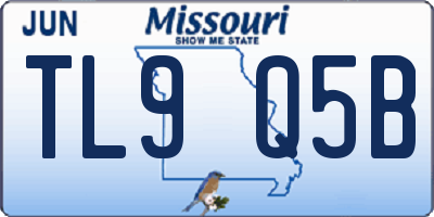 MO license plate TL9Q5B