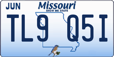 MO license plate TL9Q5I