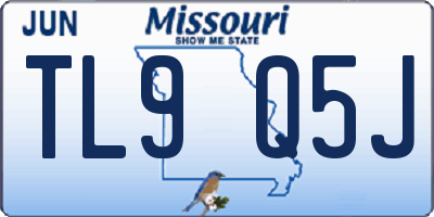 MO license plate TL9Q5J