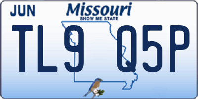 MO license plate TL9Q5P
