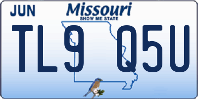 MO license plate TL9Q5U