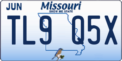 MO license plate TL9Q5X