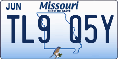 MO license plate TL9Q5Y