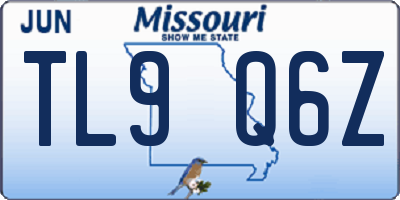 MO license plate TL9Q6Z