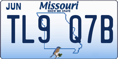 MO license plate TL9Q7B