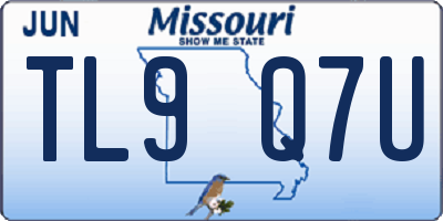MO license plate TL9Q7U