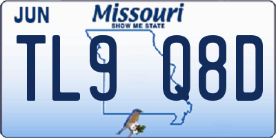 MO license plate TL9Q8D