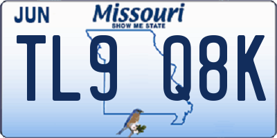 MO license plate TL9Q8K