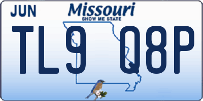 MO license plate TL9Q8P