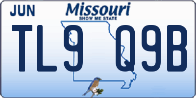 MO license plate TL9Q9B