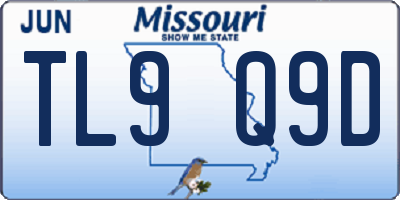 MO license plate TL9Q9D