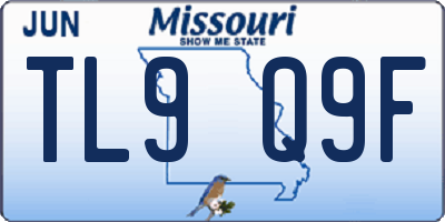 MO license plate TL9Q9F