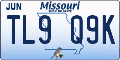 MO license plate TL9Q9K