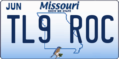 MO license plate TL9R0C