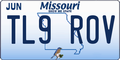 MO license plate TL9R0V