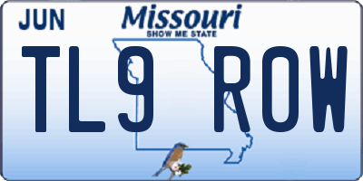MO license plate TL9R0W