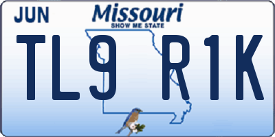 MO license plate TL9R1K