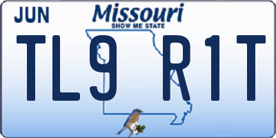 MO license plate TL9R1T