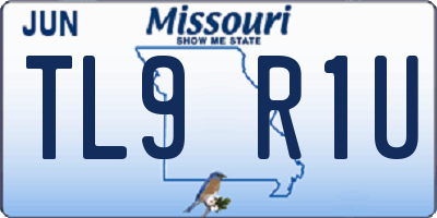 MO license plate TL9R1U
