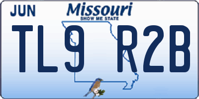 MO license plate TL9R2B