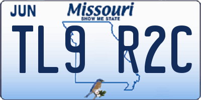 MO license plate TL9R2C