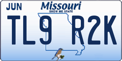 MO license plate TL9R2K