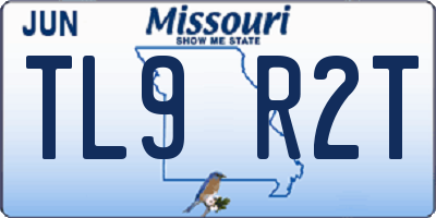 MO license plate TL9R2T