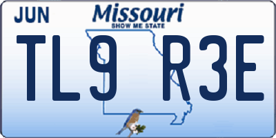 MO license plate TL9R3E