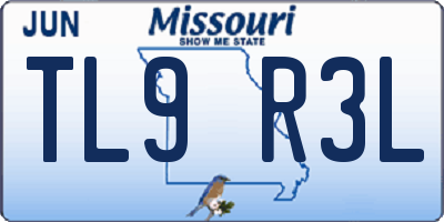 MO license plate TL9R3L