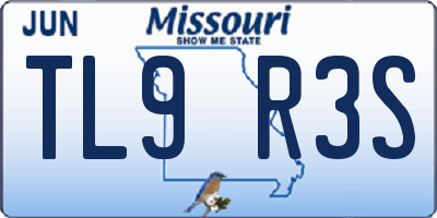 MO license plate TL9R3S