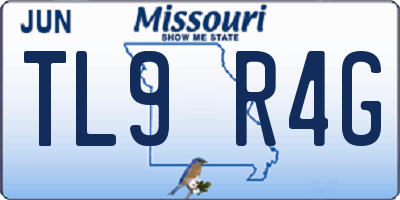 MO license plate TL9R4G