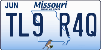 MO license plate TL9R4Q