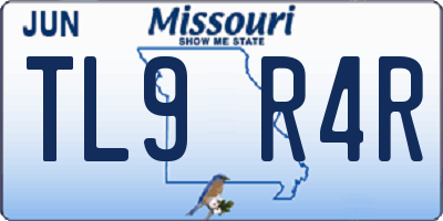 MO license plate TL9R4R