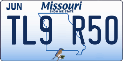 MO license plate TL9R5O