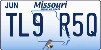 MO license plate TL9R5Q