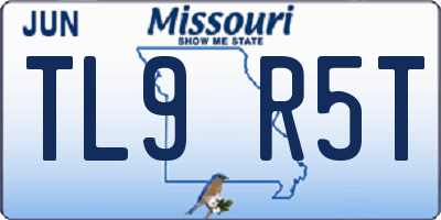 MO license plate TL9R5T
